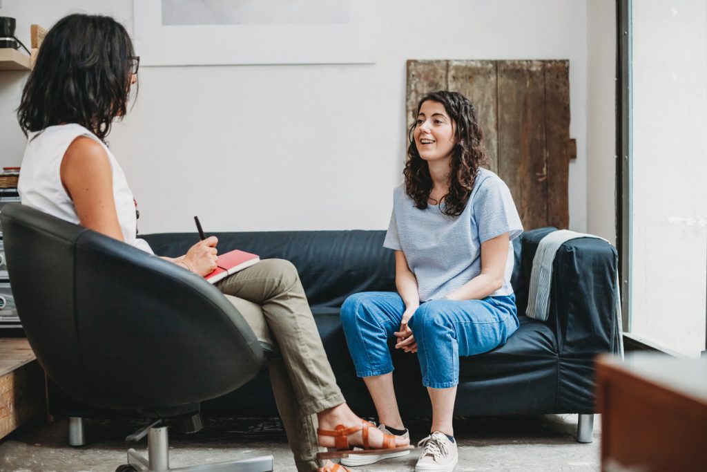 teen girl in counseling to work on her self-esteem